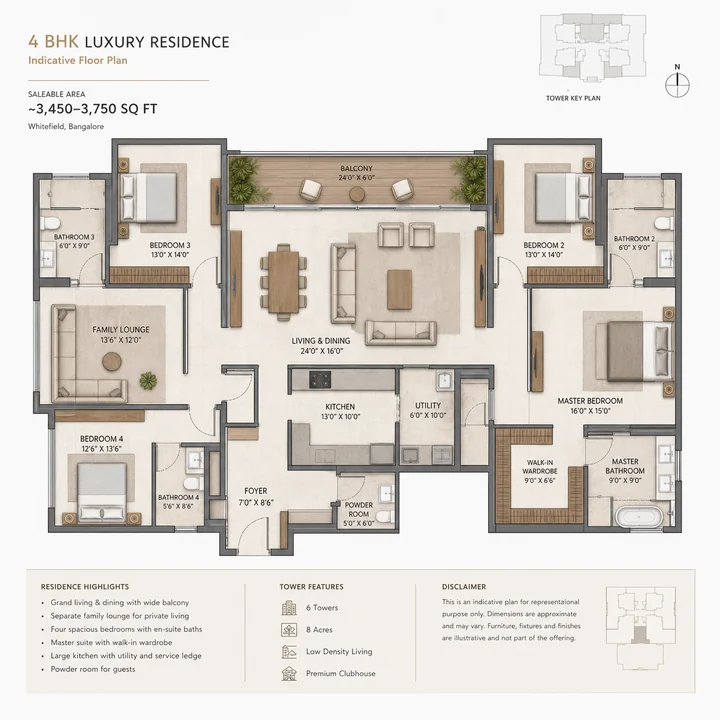 Lodha Hopefarm Whitefield 4 BHK floor plan layout Lodha Hopefarm Whitefield 4 BHK floor plan layout